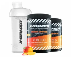 X-Gamer Drinks & Energy|2 x 600g X-Tubz Mega Mango - 60 Servings + Shaker