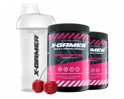 X-Gamer Drinks & Energy|2 x 600g X-Tubz Sakurafuri - 60 Servings + Shaker