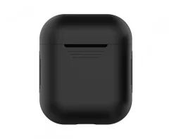 Deltaco Shell & Screen Protector|AirPods Protective Silicone Case Black
