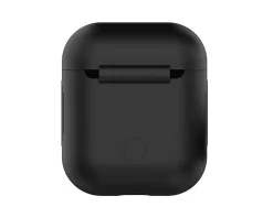 Deltaco Shell & Screen Protector|AirPods Protective Silicone Case Black