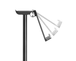 MaxMount Phone Holders|Headsets & Audio|Aluminum Headphone Stand with Tiltable Phone Holder - Black