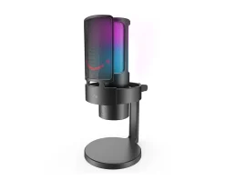 Fifine Headsets & Audio|AMPLIGAME A8 Plus RGB USB Microphone with 4 Polar Patterns (PC/PS4/PS5) - Black