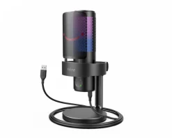 Fifine Headsets & Audio|AMPLIGAME A9 USB Gaming Microphone RGB - Black