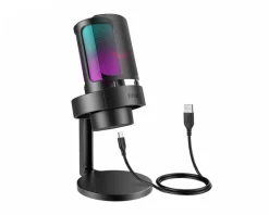 Fifine Headsets & Audio|AMPLIGAME A8 USB Gaming Microphone RGB (PC/PS4/PS5) - Black