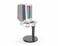 Fifine Headsets & Audio|AMPLIGAME A6 USB Gaming Microphone RGB (PC/PS4/PS5) - White