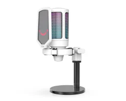 Fifine Headsets & Audio|AMPLIGAME A6 USB Gaming Microphone RGB (PC/PS4/PS5) - White