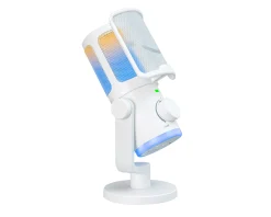 Fifine Headsets & Audio|Ampligame AM6 Condenser Microphone with RGB - White