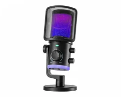 Fifine Headsets & Audio|Ampligame AM6 Condenser Microphone with RGB - Black