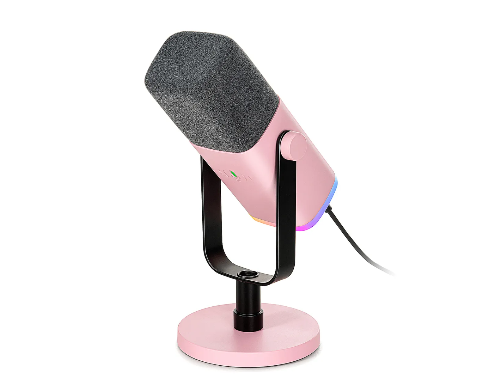 Fifine Headsets & Audio|AMPLIGAME AM8 RGB USB/XLR Microphone - Dynamic Mic - Pink