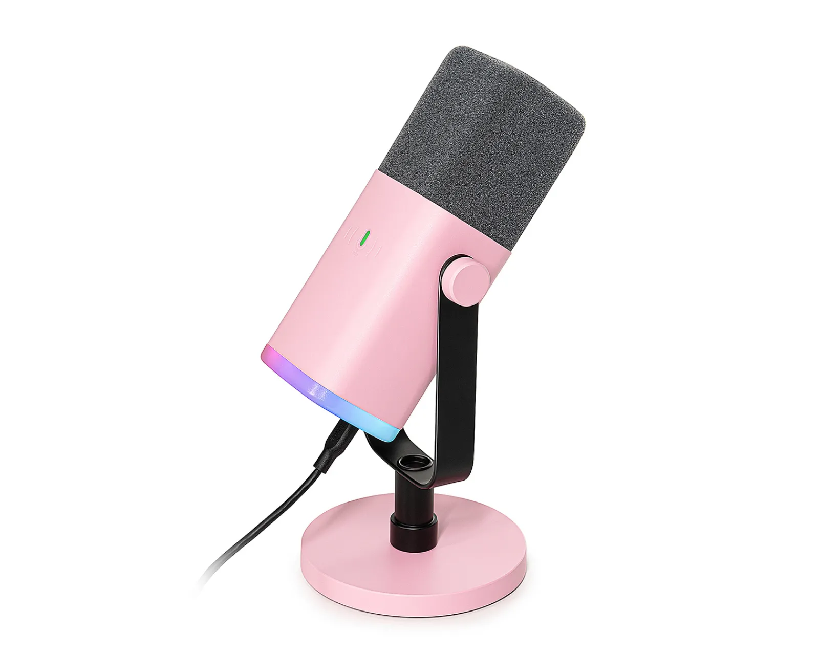 Fifine Headsets & Audio|AMPLIGAME AM8 RGB USB/XLR Microphone - Dynamic Mic - Pink