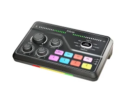 Fifine Streaming & Recording|AmpliGame SC8 Audio Mixer - Black