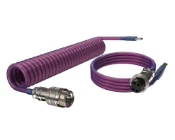 MaxCustom Cables & Adapters|Aviator Coiled Cable USB-C - Purple