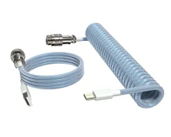 MaxCustom Cables & Adapters|Aviator Coiled Cable USB-C - Light Blue