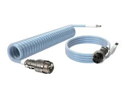 MaxCustom Cables & Adapters|Aviator Coiled Cable USB-C - Light Blue