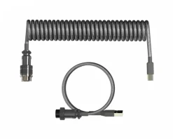 MaxCustom Cables & Adapters|Aviator Coiled Cable USB-C - Grey