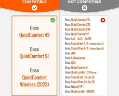 Wicked Cushions Headsets & Audio|Bose QuietComfort Ear Cushions - White Smoke