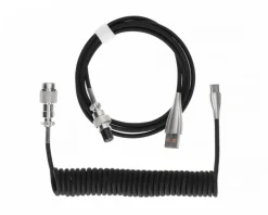 MaxCustom Cables & Adapters|Coiled Cable USB-C - Black