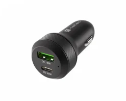 Natec Cables & Adapters For Mobile|Cables & Adapters|Coney Car Charger - 1x USB-A 1x USB-C 48W PD 3.0 - Black
