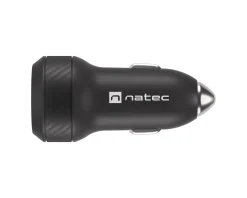 Natec Cables & Adapters For Mobile|Cables & Adapters|Coney Car Charger - 1x USB-A 1x USB-C 48W PD 3.0 - Black