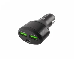 Natec Cables & Adapters For Mobile|Cables & Adapters|Coney Car Charger - 2x USB-A 1x USB-C 84W PD 3.0 - Black