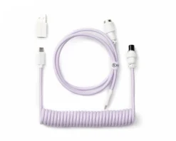 Keychron Cables & Adapters|Custom Coiled Aviator Cable USB-C - Light Purple