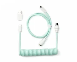 Keychron Cables & Adapters|Custom Coiled Aviator Cable USB-C - Mint
