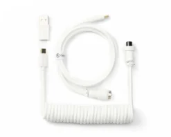 Keychron Cables & Adapters|Custom Coiled Aviator Cable USB-C - White