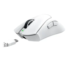 Razer Mice & Accessories|DeathAdder V3 Pro Lightweight Wireless Gaming Mouse - White