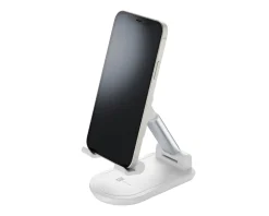 Cellularline Phone Holders|Desk Holder - Foldable Table Stand for Smartphones & Tablets - White
