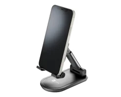 Cellularline Phone Holders|Desk Holder - Foldable Table Stand for Smartphones & Tablets - Black