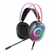 Deltaco Gaming Headsets & Audio|DH230 Semi-transparant RGB Gaming Headset - Black
