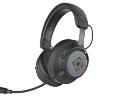 Deltaco Gaming Headsets & Audio|DH440 Wireless RGB Gaming Headset - Black
