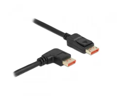 Delock Cables & Adapters|DisplayPort Cable 1.4 (4k/8k) - Right Angled - Black - 5m