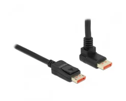Delock Cables & Adapters|DisplayPort Cable 1.4 (4k/8k) - Upwards Angled - Black - 3m