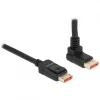 Delock Cables & Adapters|DisplayPort Cable 1.4 (4k/8k) - Upwards Angled - Black - 1m