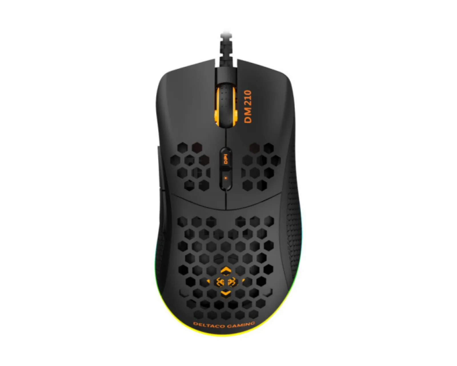 Deltaco Gaming Mice & Accessories|DM210 Ultra-Light RGB Gaming Mouse - Black