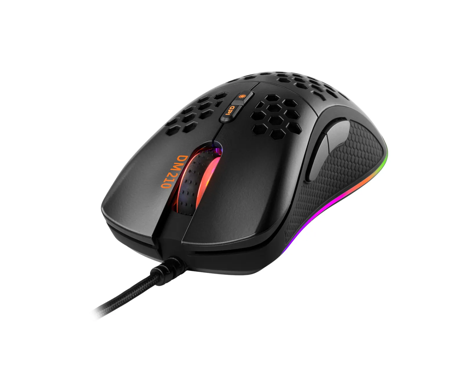 Deltaco Gaming Mice & Accessories|DM210 Ultra-Light RGB Gaming Mouse - Black