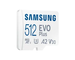 Samsung Storage Devices|EVO Plus microSDXC UHS-I U3 512GB & SD adapter - Flash Memory Card