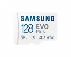 Samsung Storage Devices|EVO Plus microSDXC UHS-I U3 128GB & SD adapter - Flash Memory Card