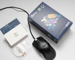 Ducky Mice & Accessories|Feather Black & White Ultralight Gaming Mouse - Huano Blue