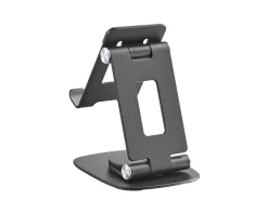MaxMount Phone Holders|Foldable Aluminum Table and Phone Stand - Black