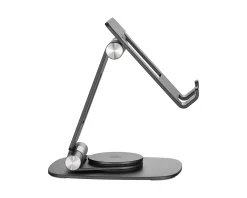 MaxMount Phone Holders|Foldable Aluminum Table and Phone Stand - Black