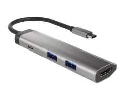 Natec Cables & Adapters|Fowler Slim Hub USB-C Multiport Adapter 4 in 1 - USB-hub