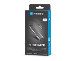 Natec Cables & Adapters|Fowler Slim Hub USB-C Multiport Adapter 4 in 1 - USB-hub