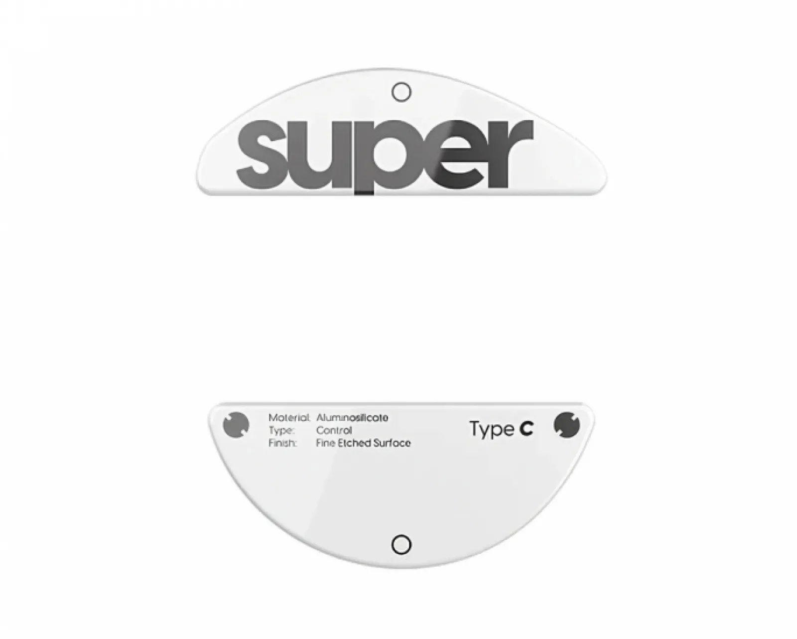 Superglide Mice & Accessories|Glass Skates Type-C for Pulsar X3 LHD Series - White