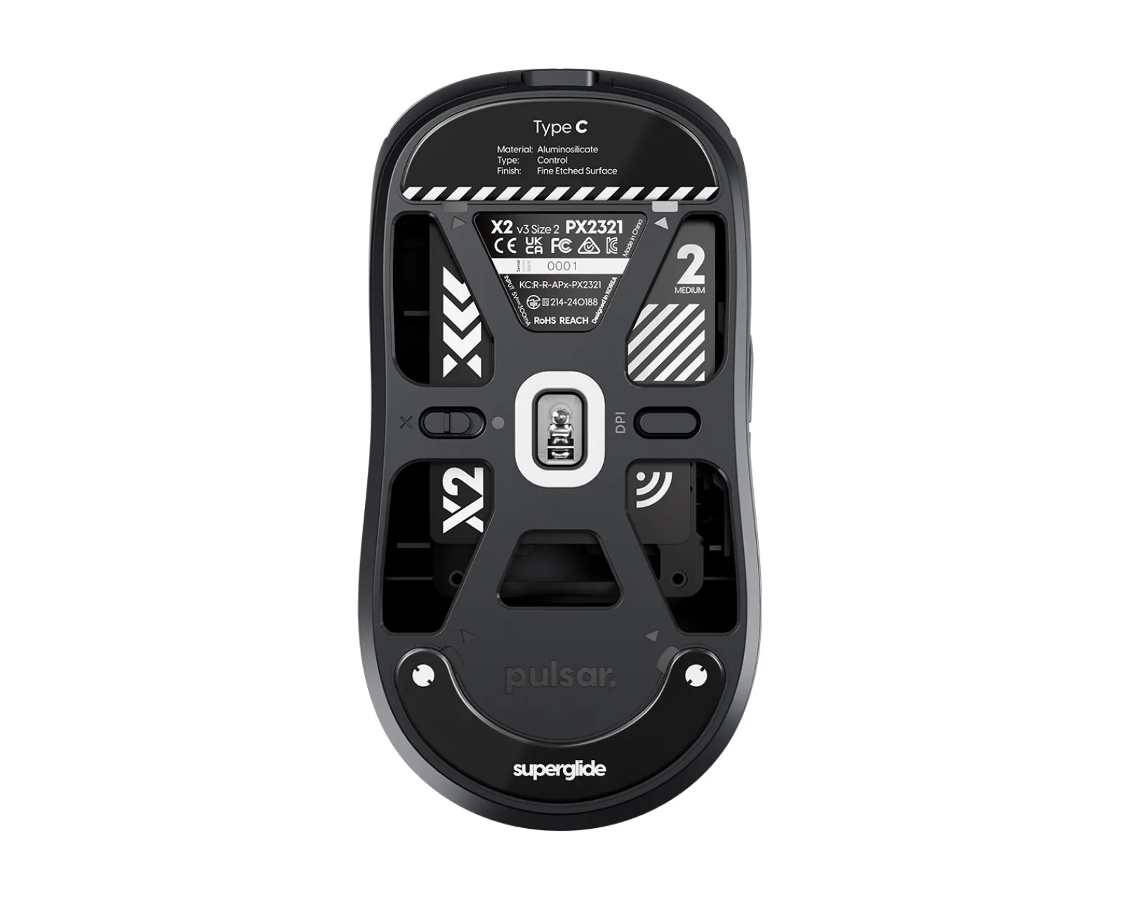 Superglide Mice & Accessories|Glass Skates Type-C for X2 Series - Black