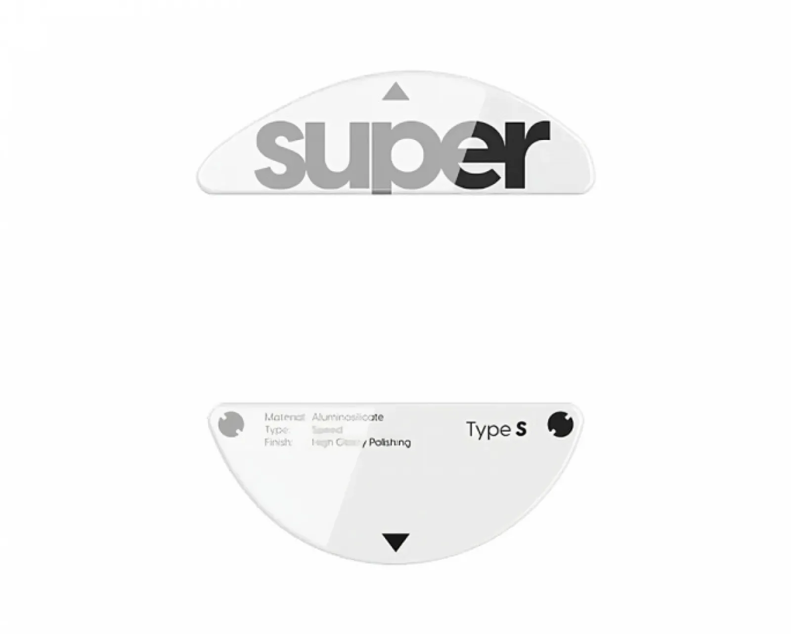 Superglide Mice & Accessories|Glass Skates Type-S for Pulsar X3 Series - White