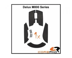 Corepad Mice & Accessories|Grips for Delux M800 Wired/Wireless - Black