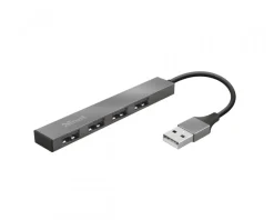 Trust Cables & Adapters|Halyx Aluminium Mini 4-Ports USB-A 2.0 Hub