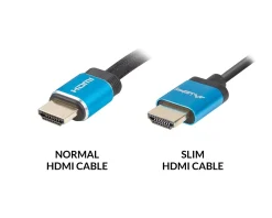 Lanberg Cables & Adapters|HDMI Kabel V2.0 4K SLIM (0.5 Meter)
